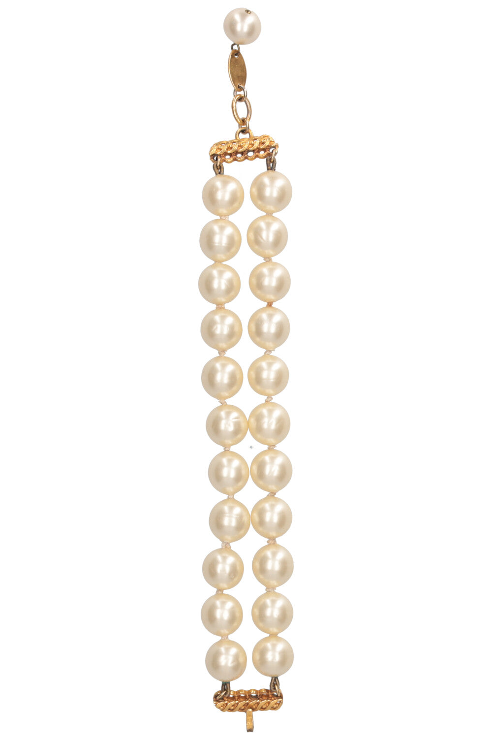 CHANEL Double String Pearl Bracelet