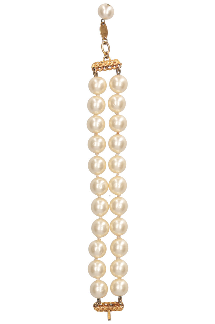 CHANEL Double String Pearl Bracelet