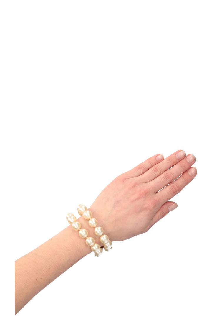 CHANEL Double String Pearl Bracelet