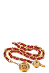 CHANEL Chain Belt with Medaillon Red