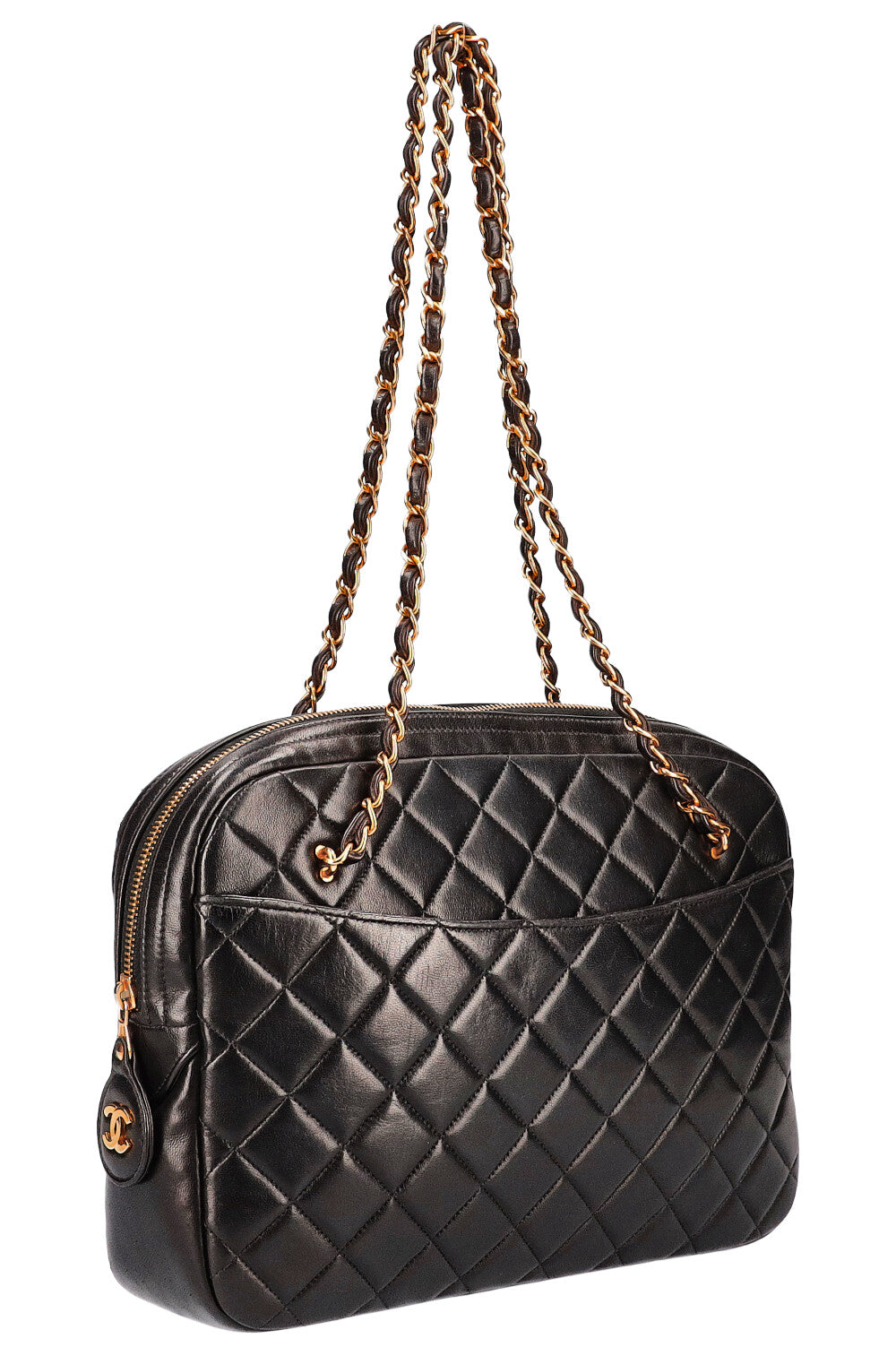 CHANEL Camera Bag Quilted Black