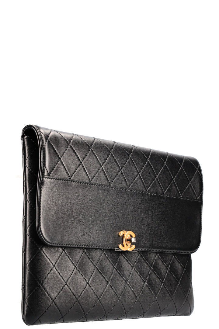 CHANEL Clutch Quilted Black