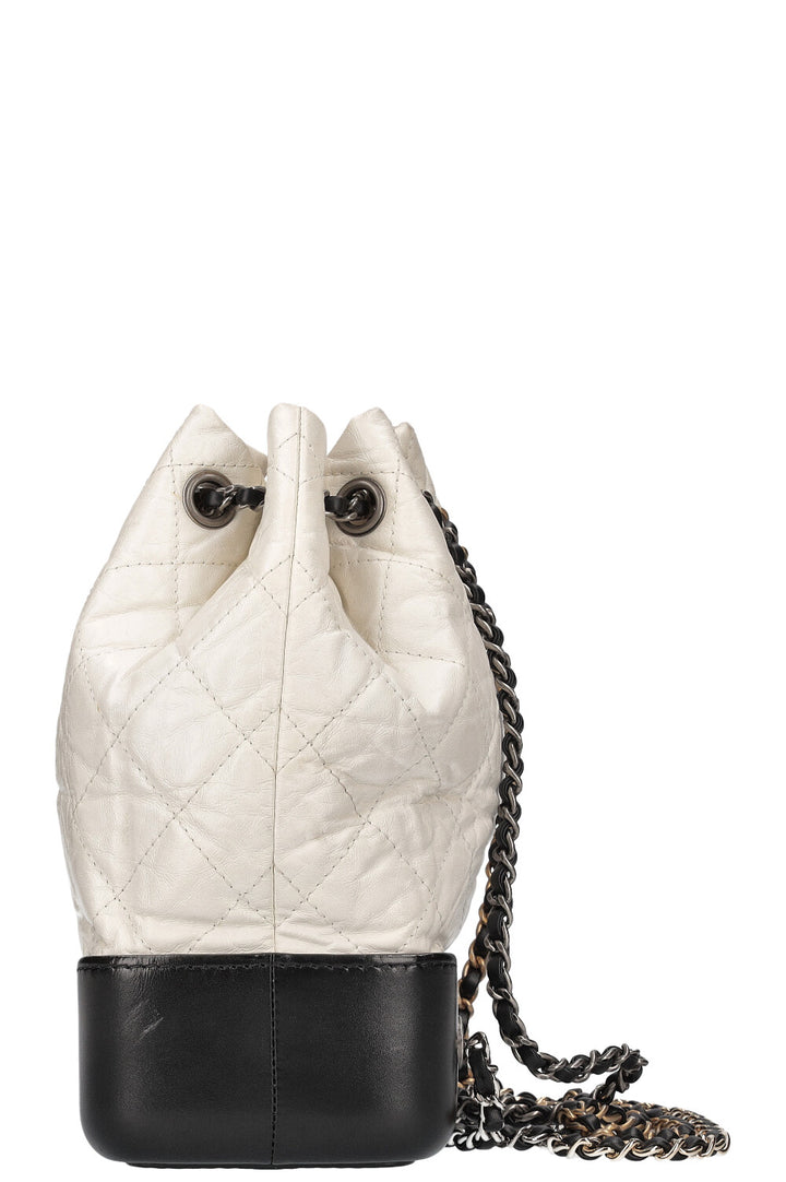 CHANEL Gabrielle Backpack Leather White