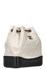 CHANEL Gabrielle Backpack Leather White