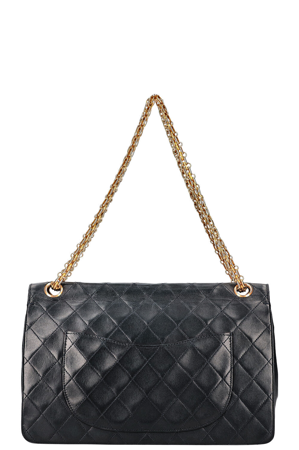 【ヴィンテージ】Rank:S☆Chanel Dark Blue Series26 Medium Bag My Sister's Closet | Chanel Chanel Dark Blue Pleated Double