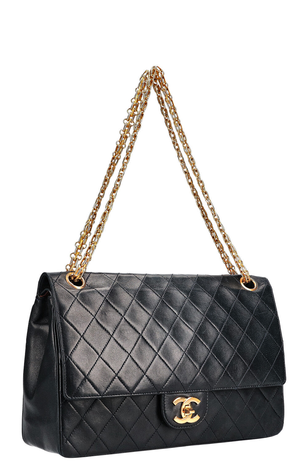CHANEL Vintage Reissue Chain Double Flap Bag Midnight Blue