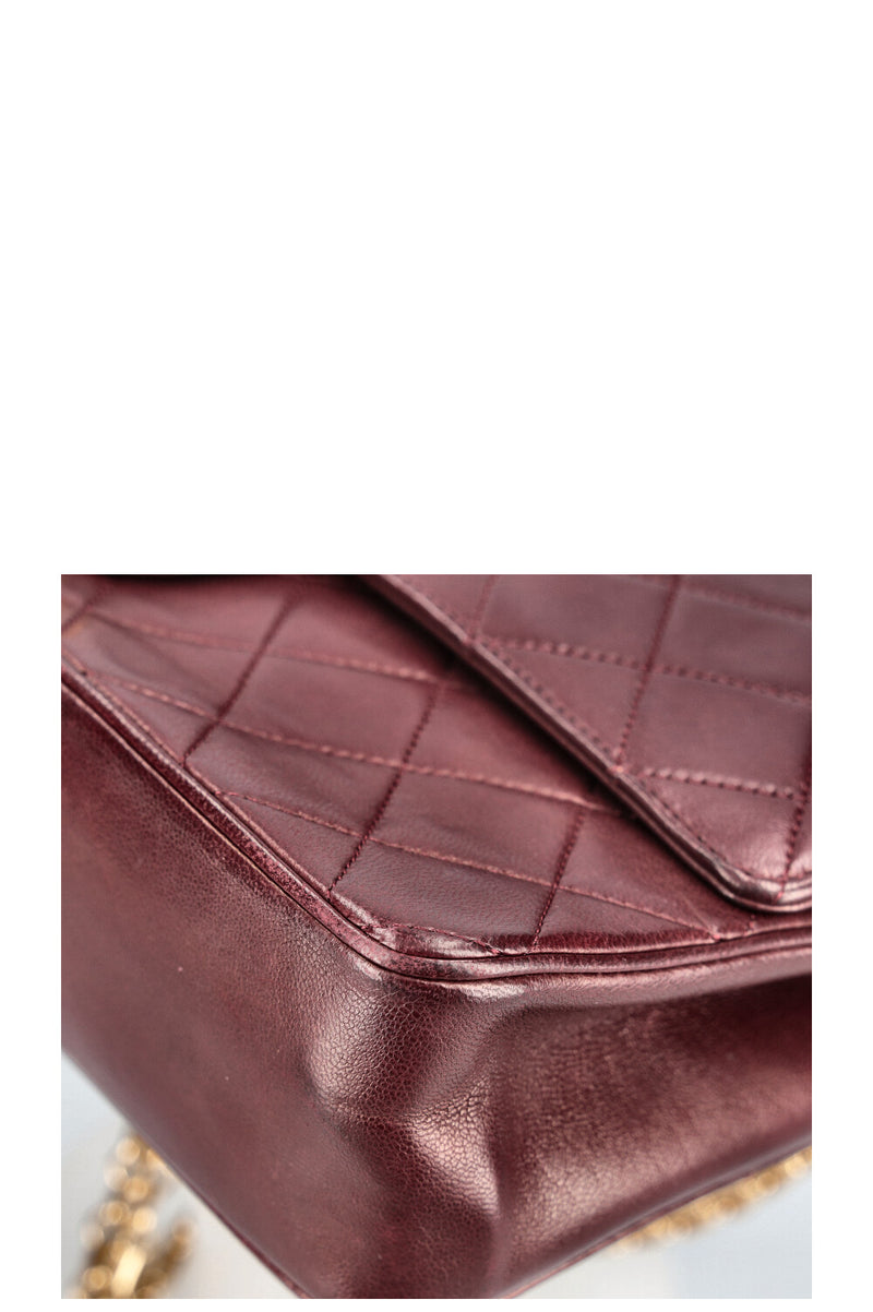 CHANEL Vintage Reissue Chain Double Flap Bag Bordeaux