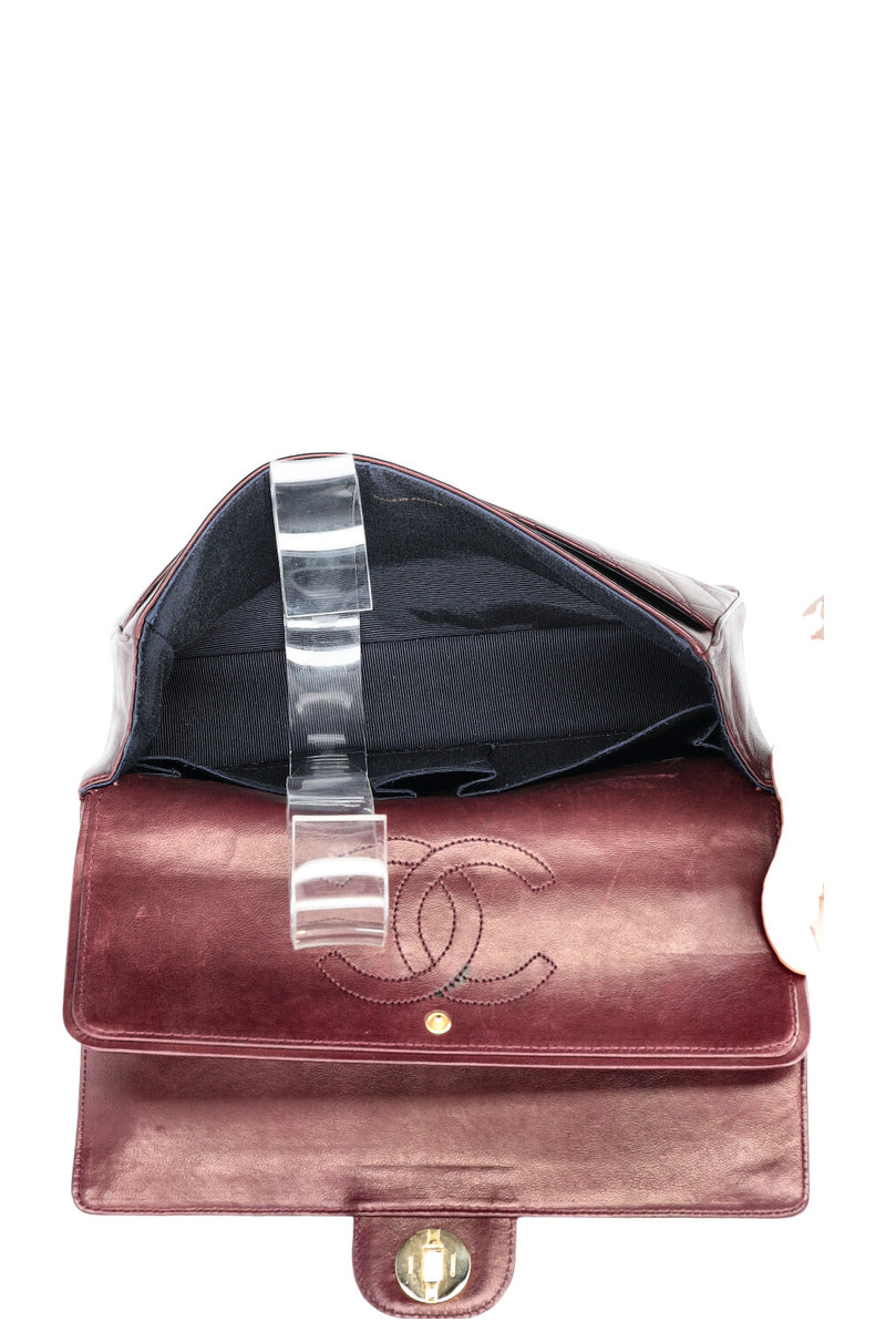 CHANEL Vintage Reissue Chain Double Flap Bag Bordeaux