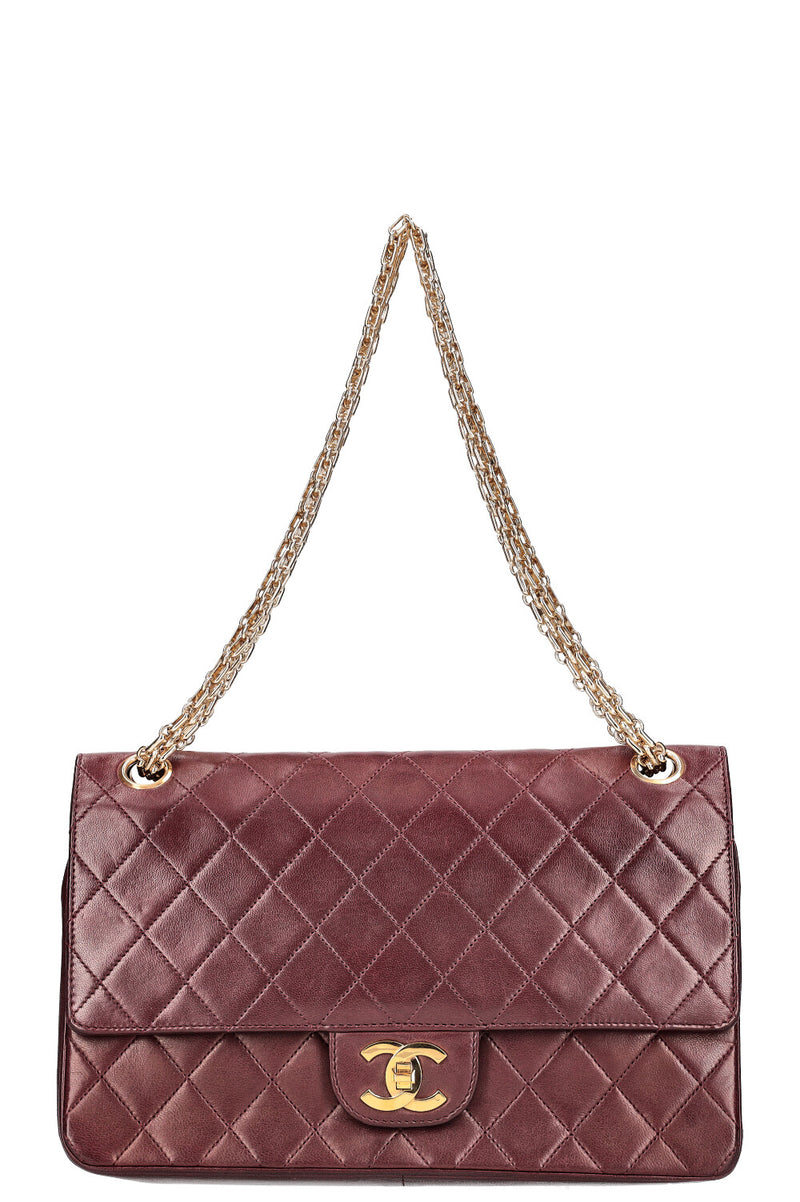 CHANEL Vintage Reissue Chain Double Flap Bag Bordeaux