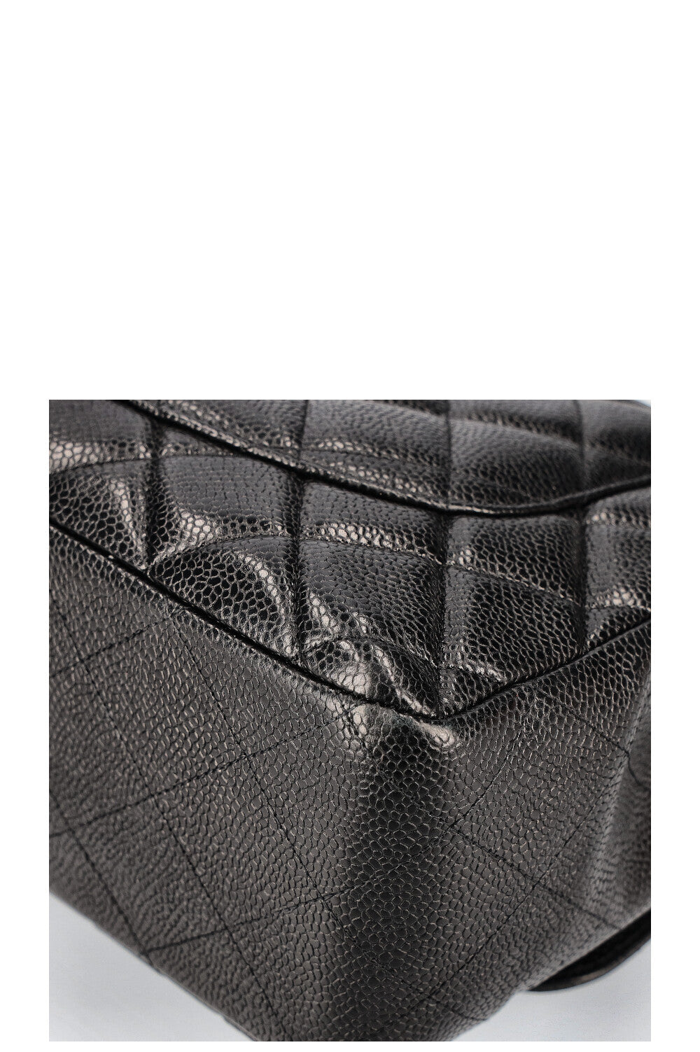 CHANEL Jumbo SIngle Flap Bag Caviar Black