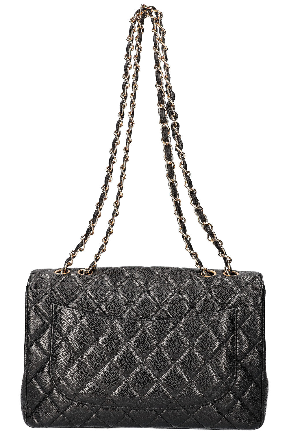 CHANEL Jumbo SIngle Flap Bag Caviar Black