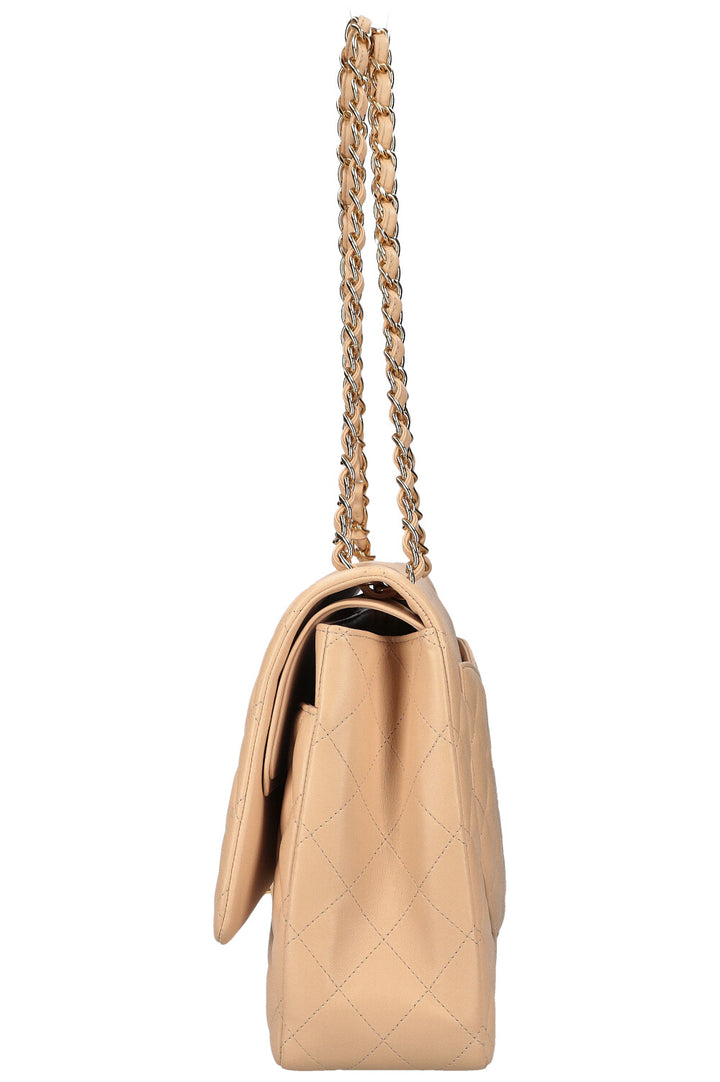 CHANEL Maxi Double Flap Bag Beige