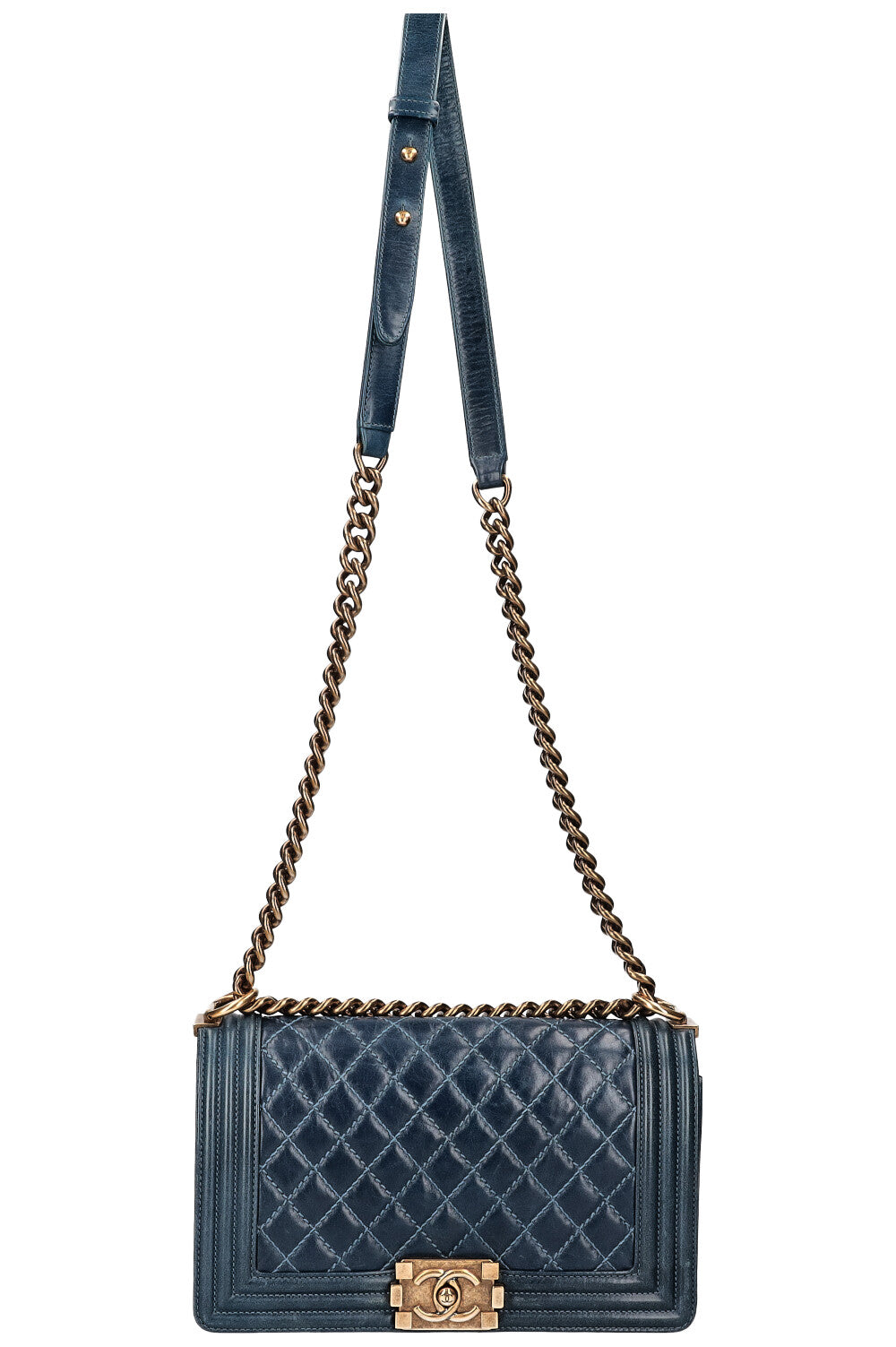 CHANEL Boy Bag Medium Blue