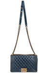 CHANEL Boy Bag Medium Blue