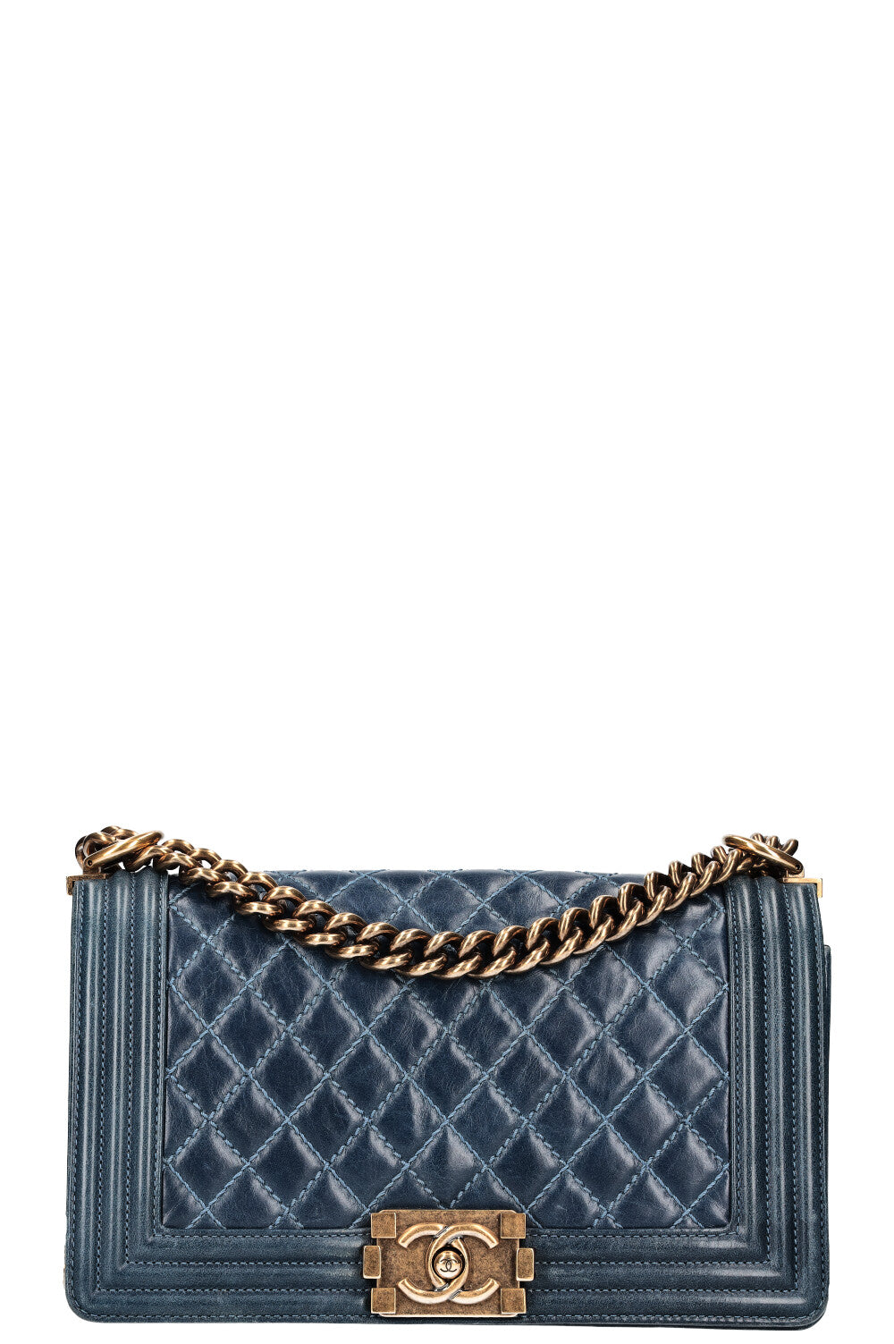 CHANEL Boy Bag Medium Blue