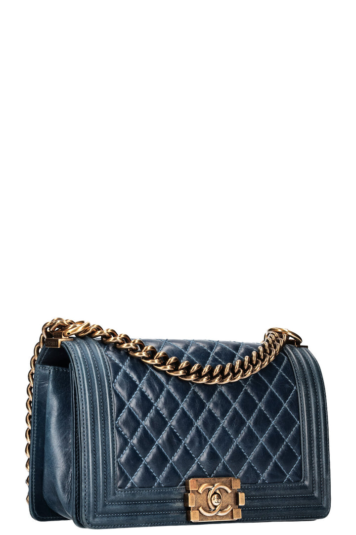 CHANEL Boy Bag Medium Blue