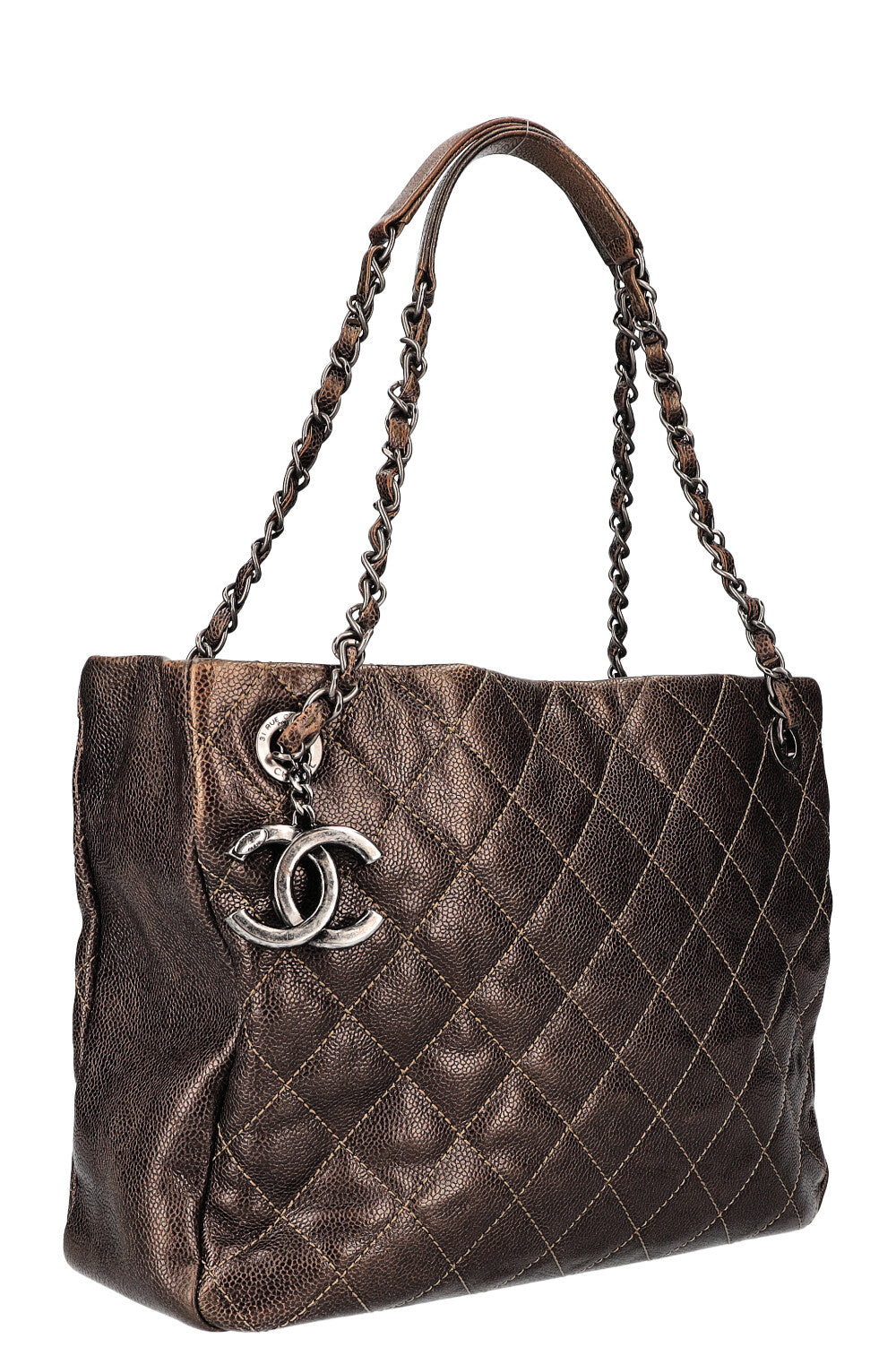 CHANEL Chic Shopping Tote Caviar Khaki