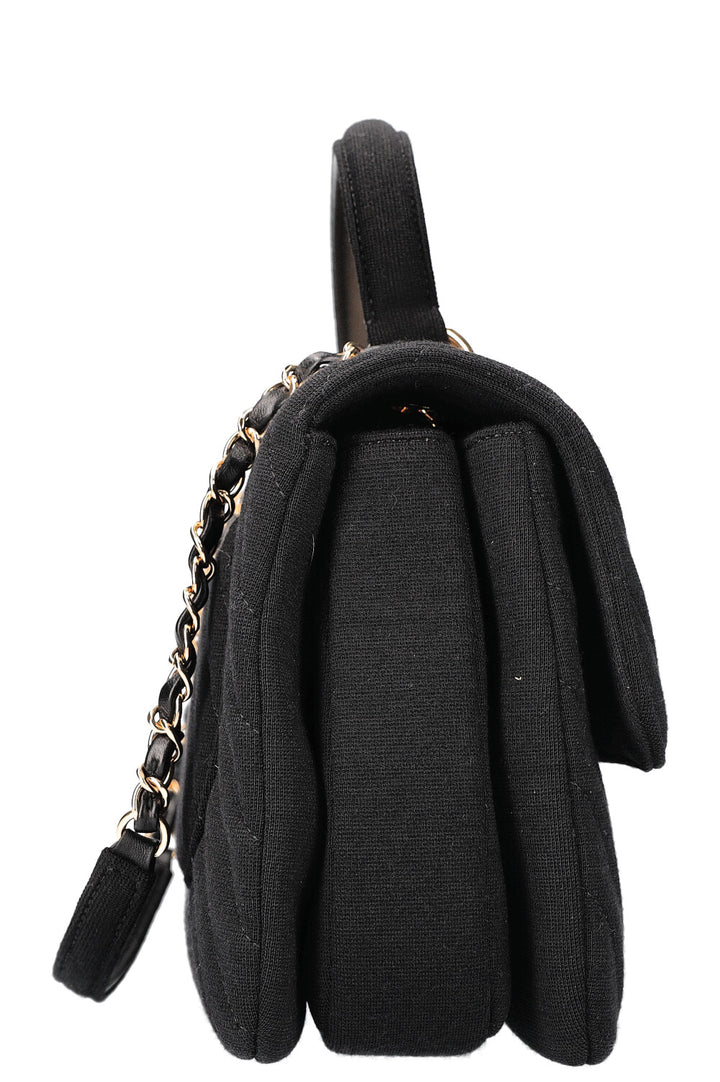 CHANEL Medium Trendy Bag Chevron Jersey Black