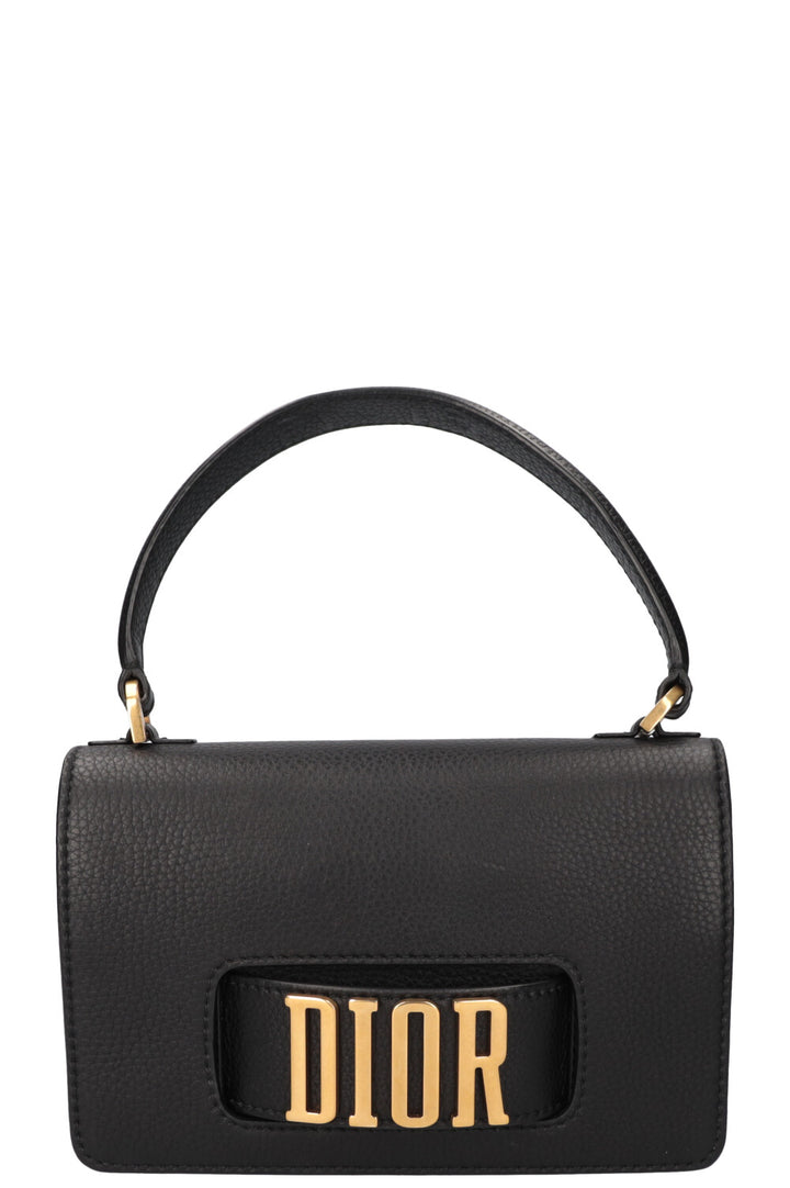 CHRISTIAN DIOR Dio(R)evolution Top Handle Flap Bag Black