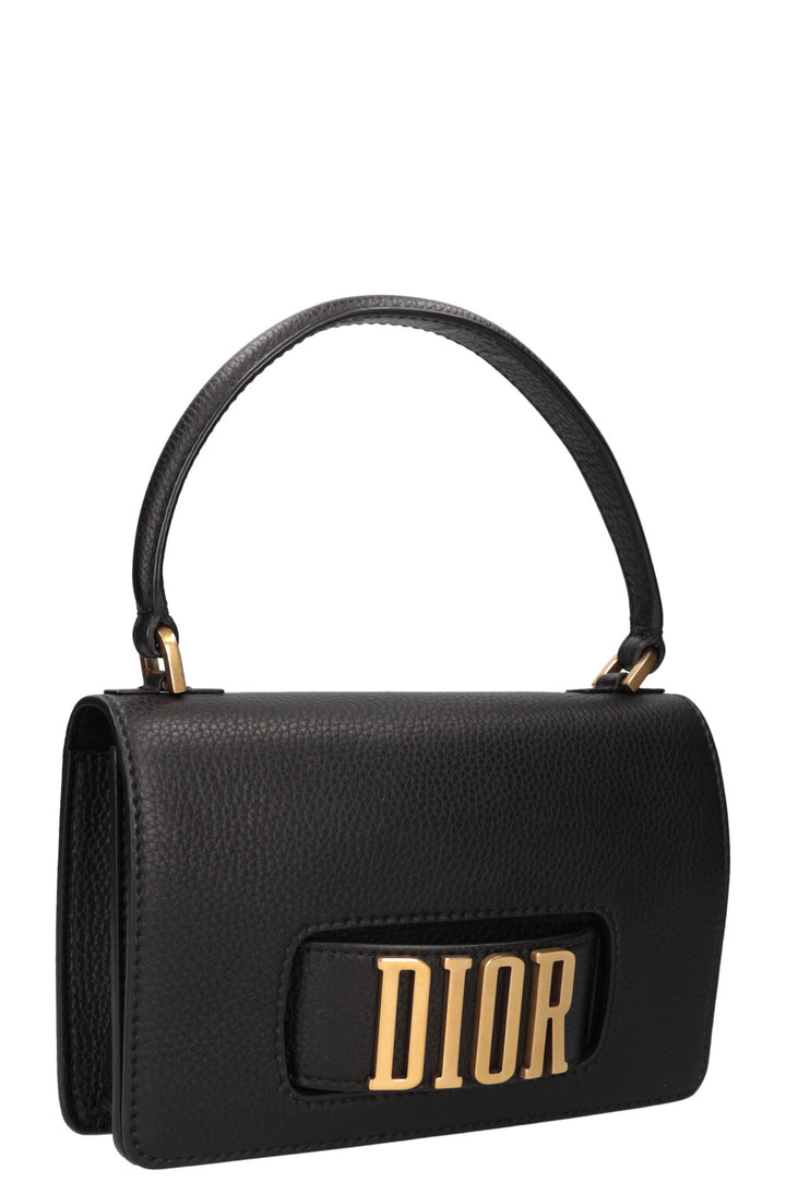 CHRISTIAN DIOR Dio(R)evolution Top Handle Flap Bag Black