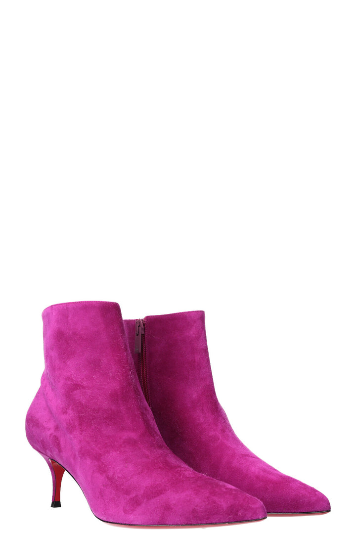 Christian Louboutin So Kate Boots 55 Suede Magenta