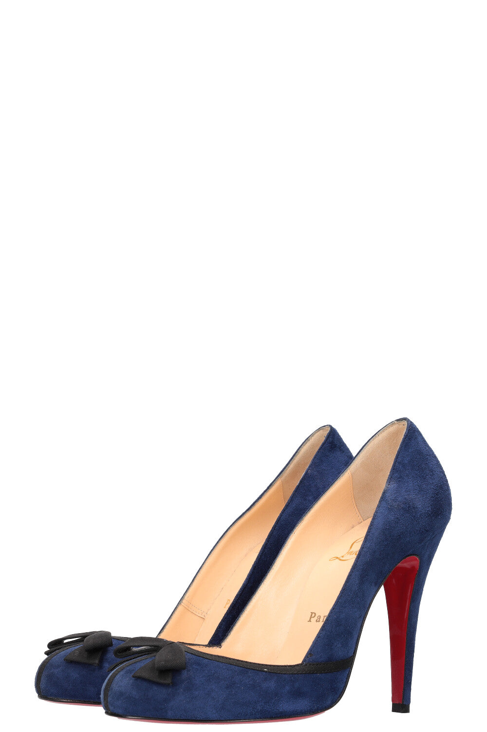 CHRISTIAN LOUBOUTIN Suede Pumps Blue – REAWAKE - Main Image