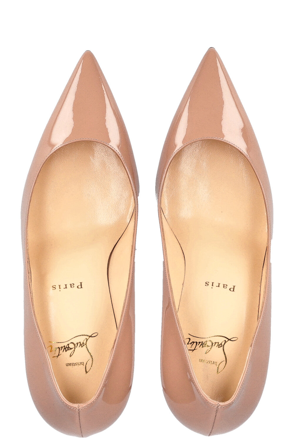 CHRISTIAN LOUBOUTIN Kate 85 Heels Patent Nude