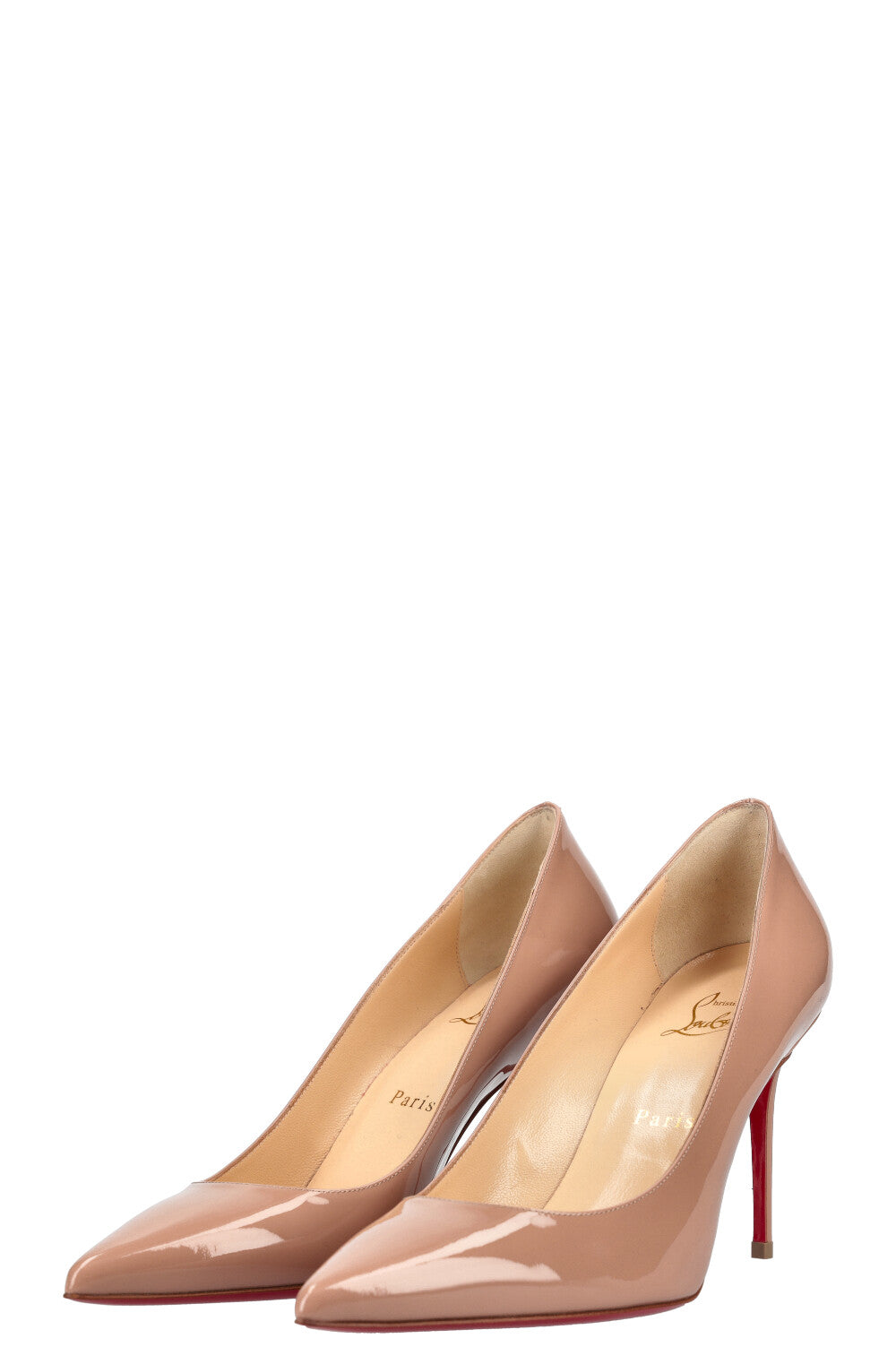 CHRISTIAN LOUBOUTIN Escarpins Kate 85 Nude Vernis