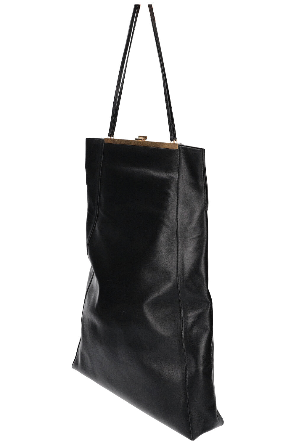 CELINE Clasp Cabas Bag Black