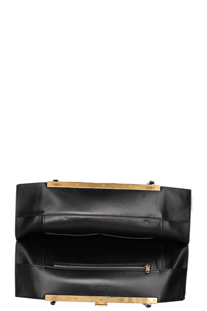 CÉLINE Clasp Cabas Bag Black