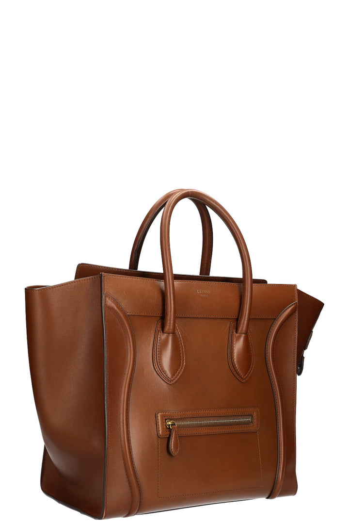 CÉLINE Sac Bagage Moyen Cognac