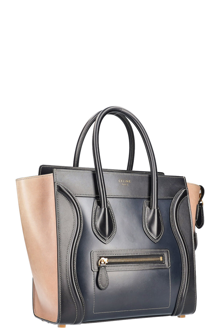 CÉLINE Micro Luggage Bag Tricolor Black