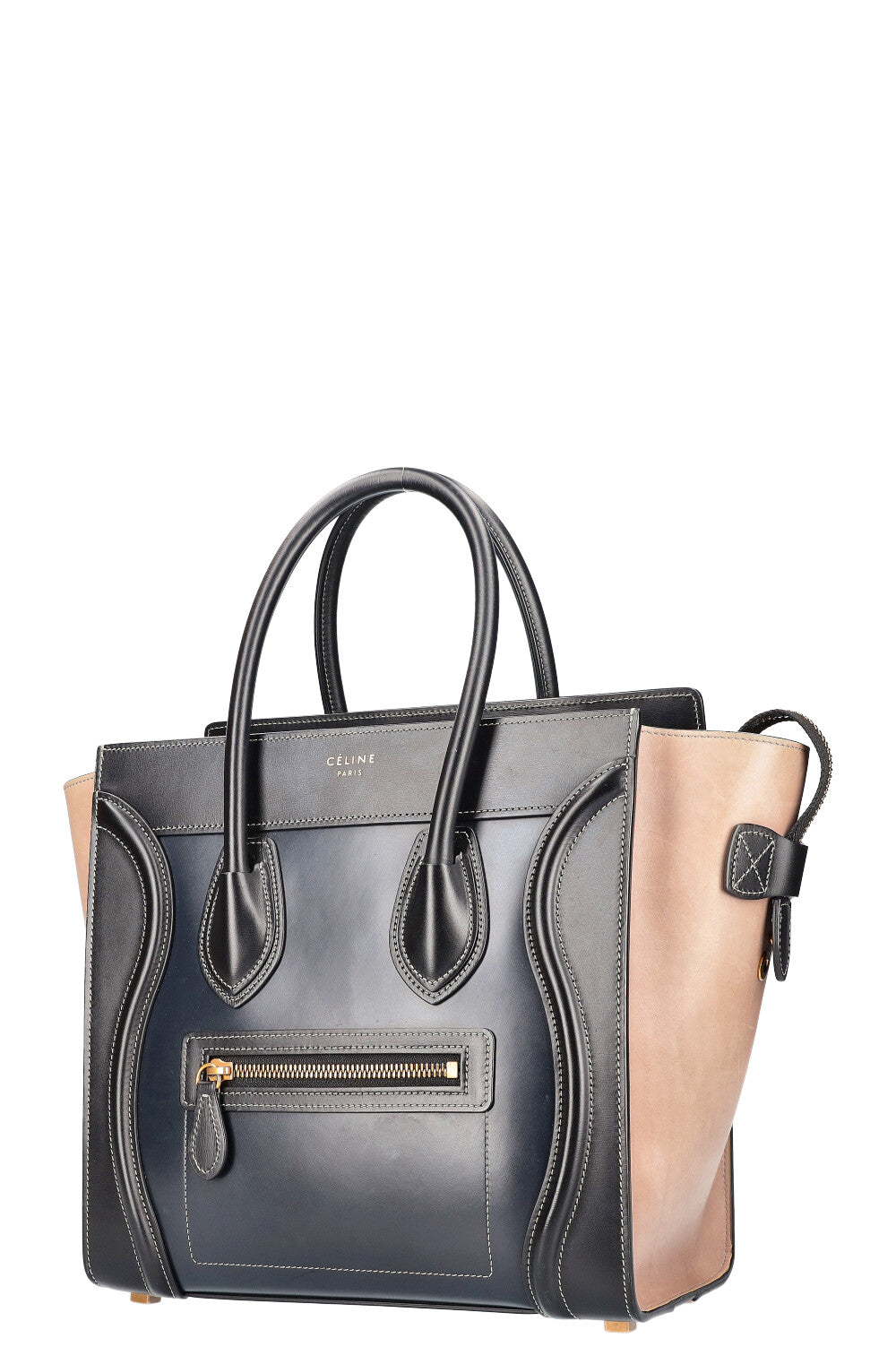 CÉLINE Micro Luggage Bag Tricolor Black