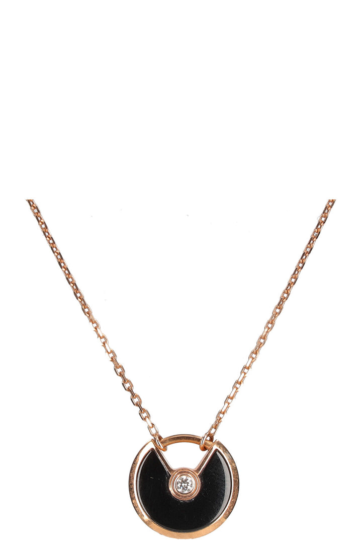 CARTIER Amulette de Cartier Necklace Onyx Rosegold