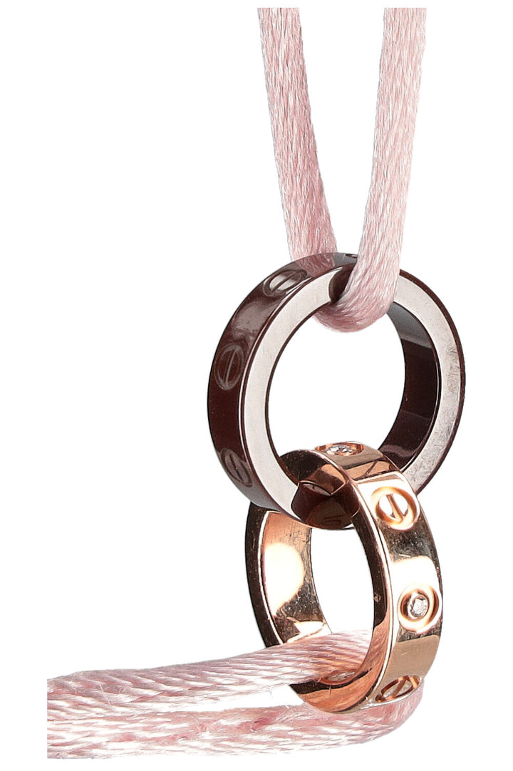 CARTIER Bracelet Love Cord Or Rose Céramique