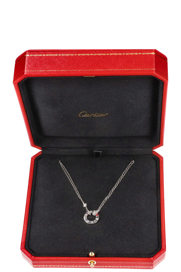CARTIER Collier Love or blanc