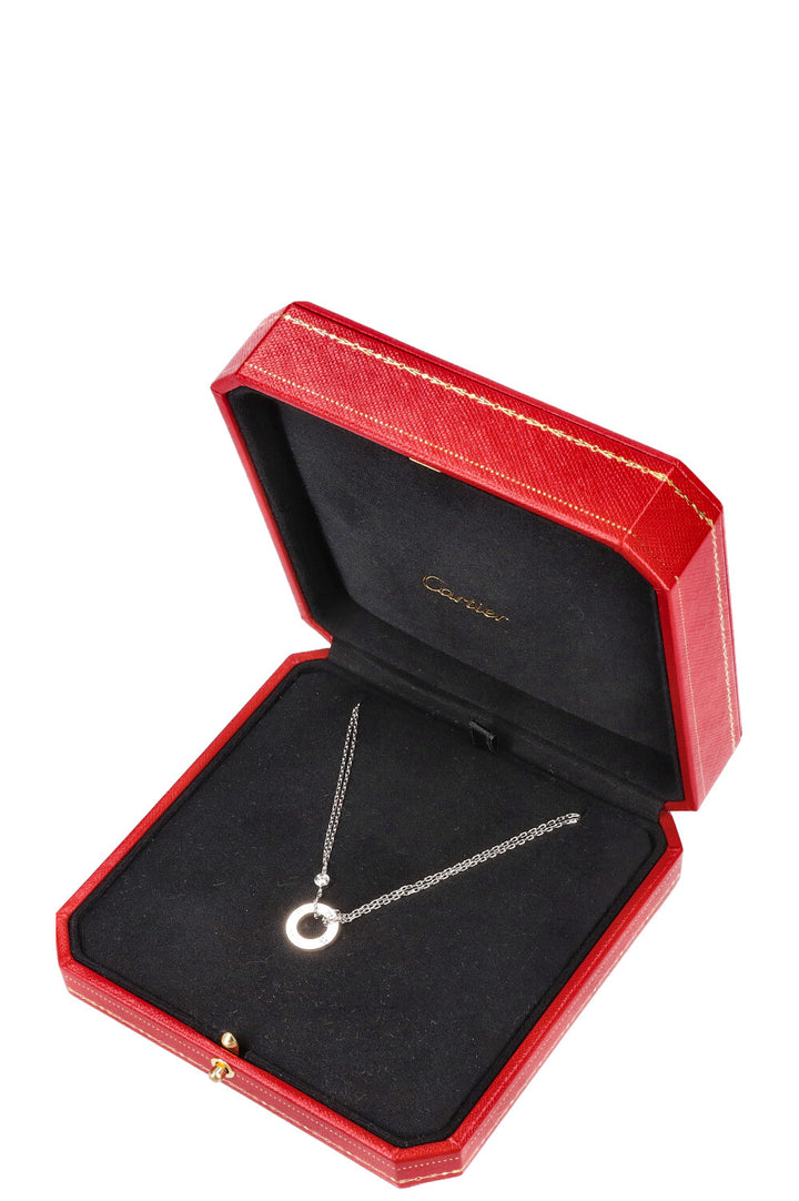 CARTIER Collier Love or blanc