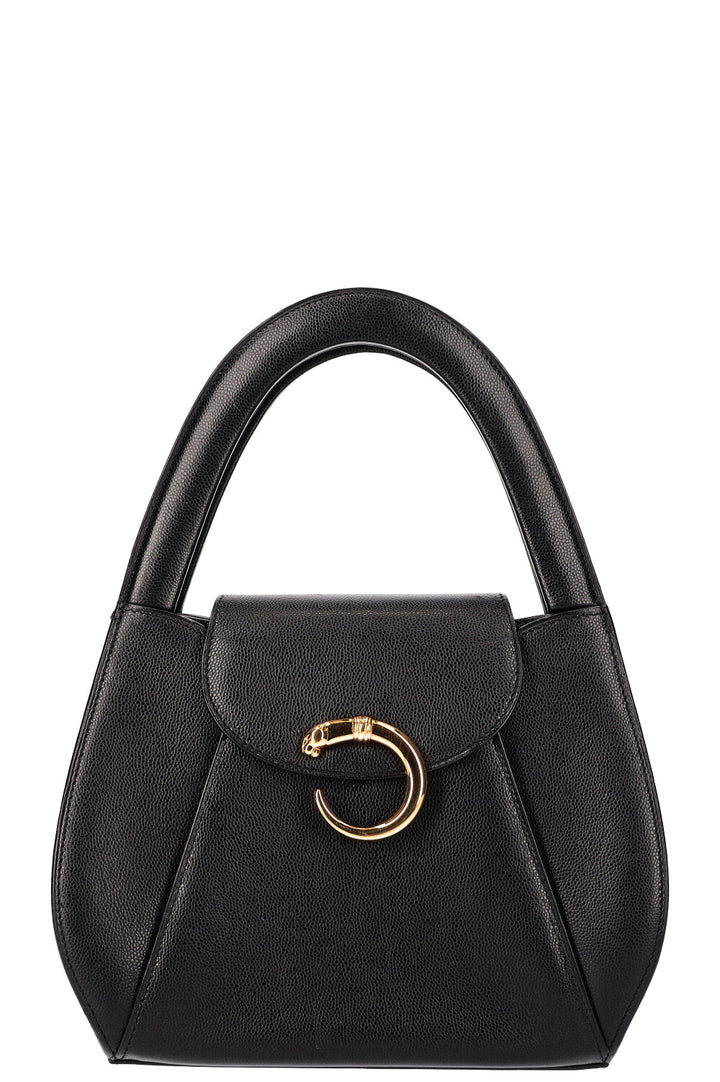 CARTIER Panthere Top Handle Bag Black