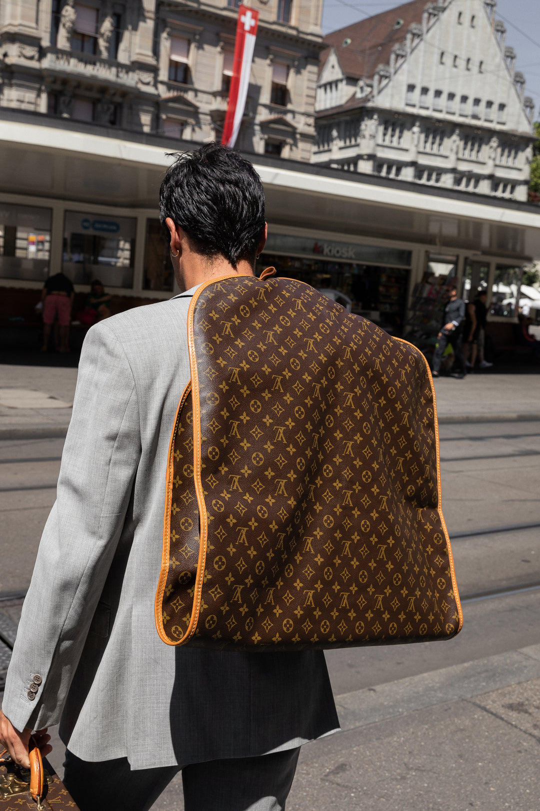 LOUIS VUITTON Monogram Canvas Garment Cover Bag Brown