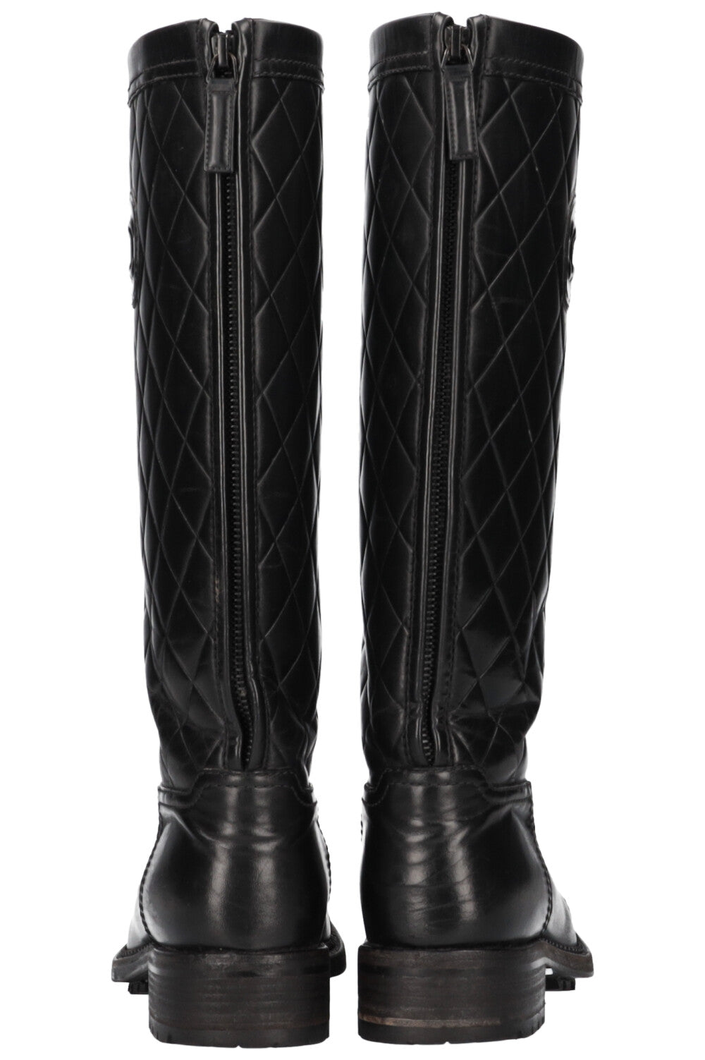 CHANEL quilted boots