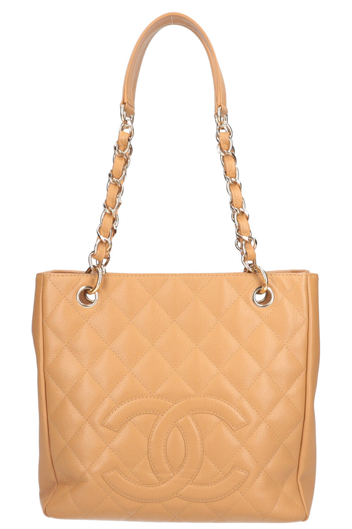 Chanel PST Bag Beige Caviar Leder