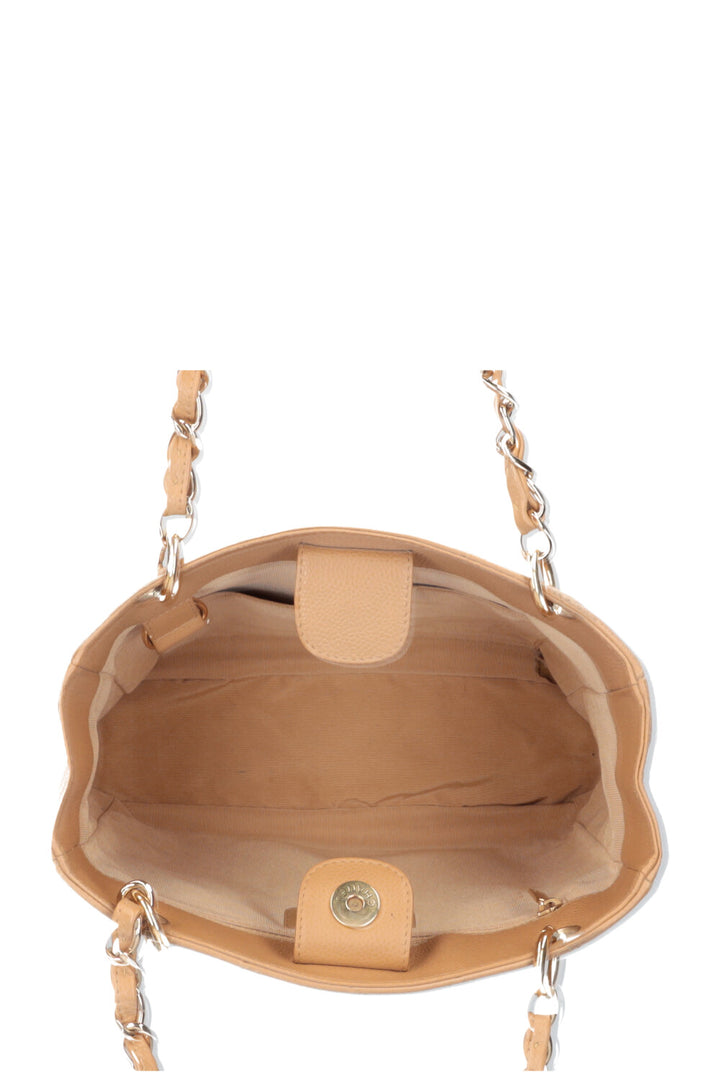 CHANEL PST Bag Caviar Beige