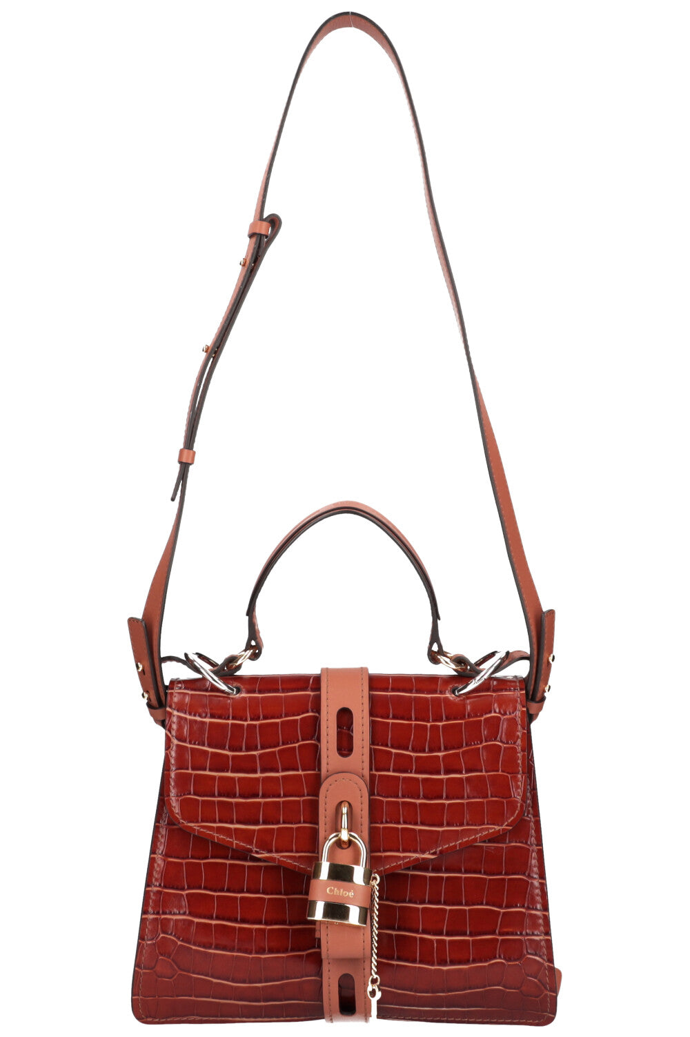 CHLOÉ Aby Day Sac moyen en relief croco