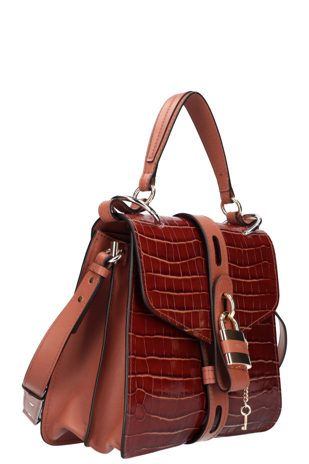 CHLOÉ Aby Day Sac moyen en relief croco