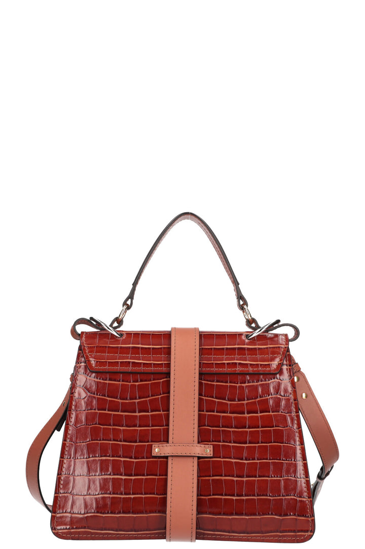 CHLOÉ Aby Day Sac moyen en relief croco