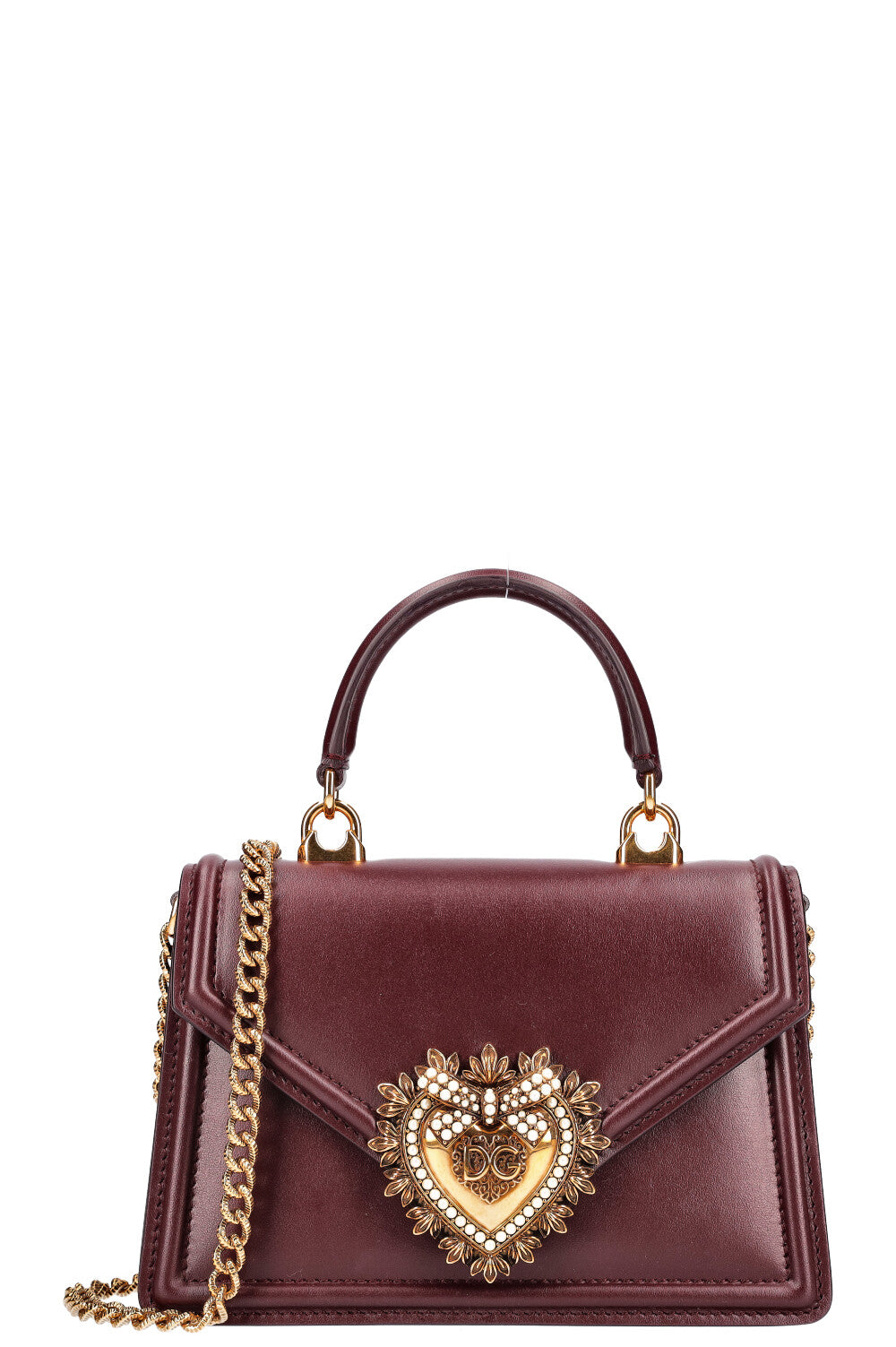 DOLCE&amp;GABBANA Petit Sac Devotion Bordeaux