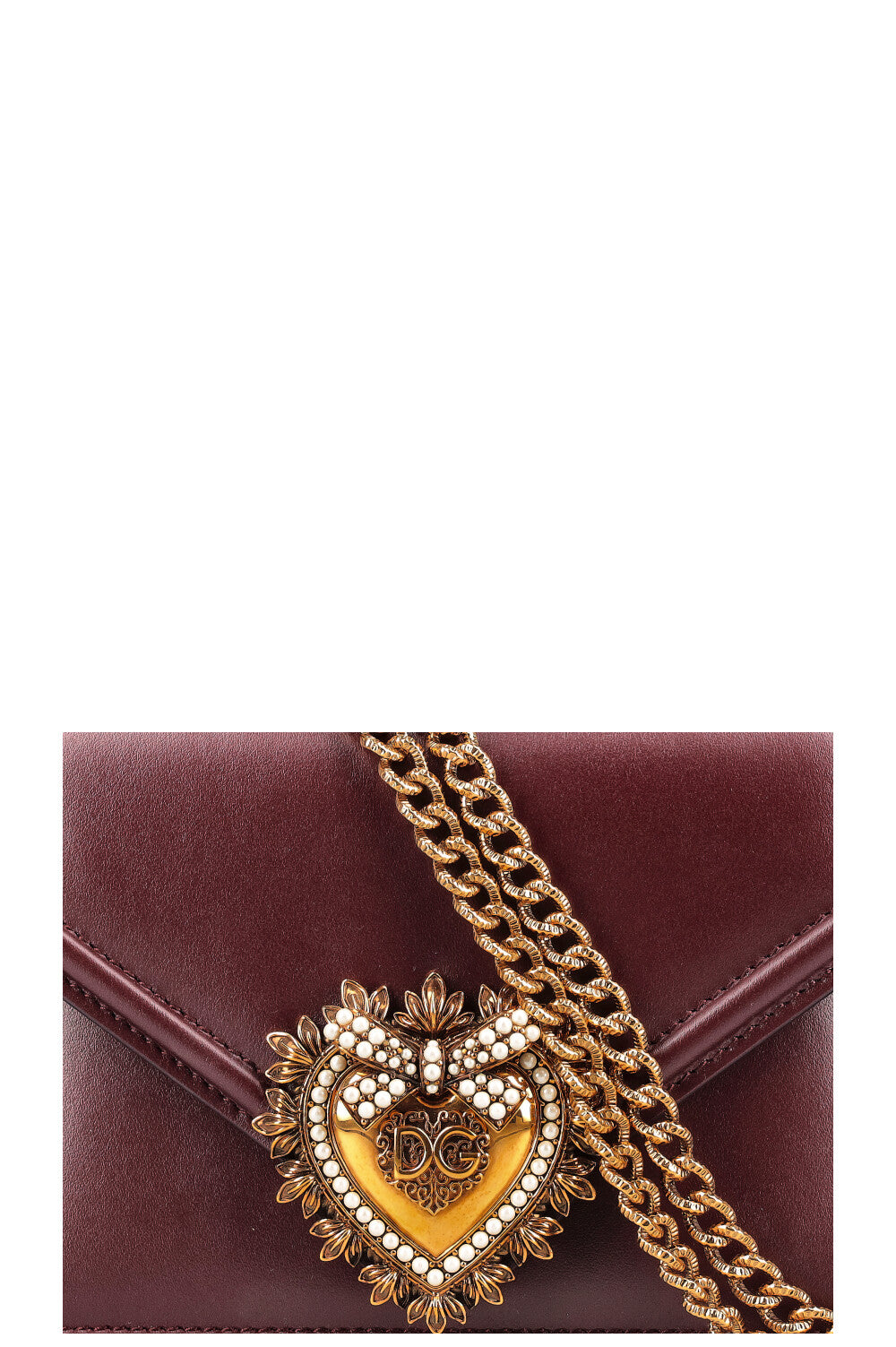 DOLCE&amp;GABBANA Petit Sac Devotion Bordeaux