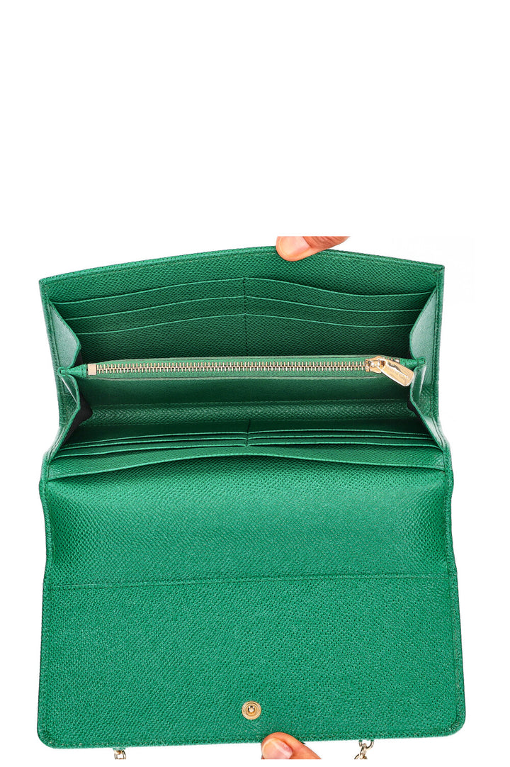 DOLCE&GABBANA Miss Sicily Wallet on Chain Green