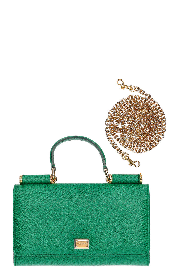 DOLCE&amp;GABBANA Miss Sicily Wallet on Chain Green