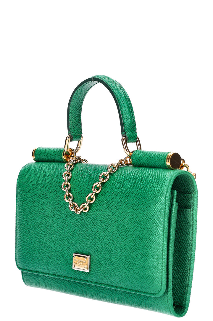 DOLCE&GABBANA Miss Sicily Wallet on Chain Green